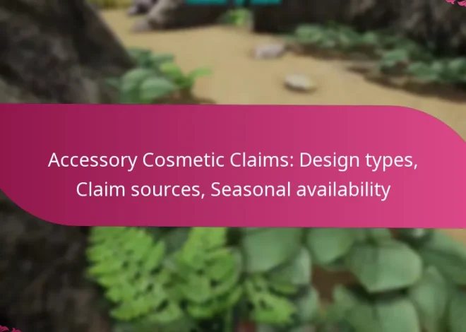 Accessory Cosmetic Claims: Design types, Claim sources, Seasonal availability