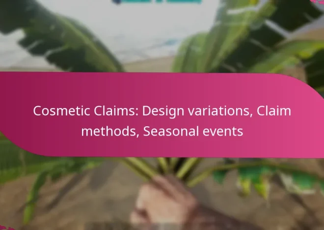 Cosmetic Claims: Design variations, Claim methods, Seasonal events