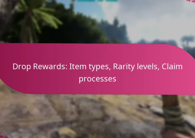 Drop Rewards: Item types, Rarity levels, Claim processes