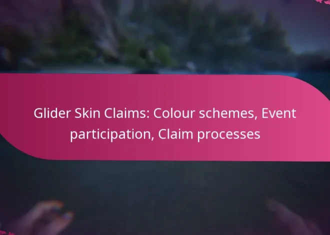 Glider Skin Claims: Colour schemes, Event participation, Claim processes