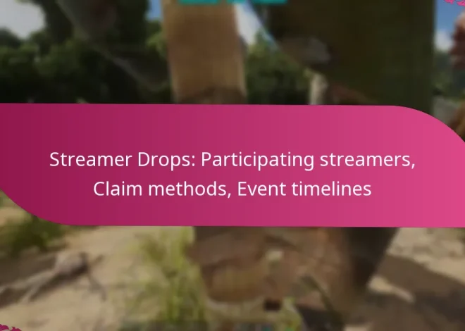 Streamer Drops: Participating streamers, Claim methods, Event timelines