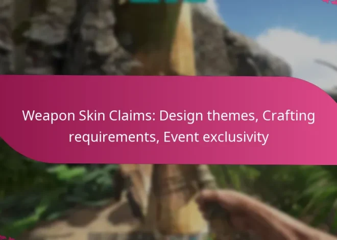 Weapon Skin Claims: Design themes, Crafting requirements, Event exclusivity