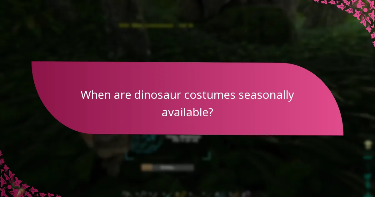 Which retailers offer dinosaur costumes with specific colour and rarity options?